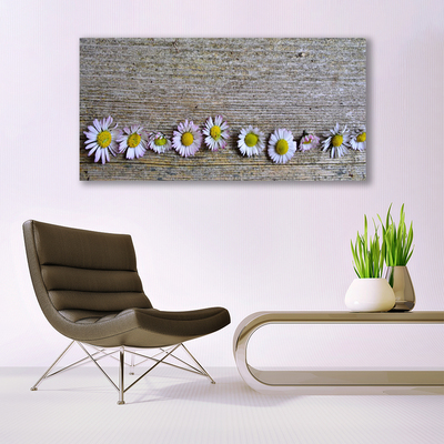 Tablou pe panza canvas Daisy Floral Galben Alb Roz