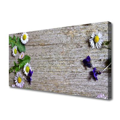 Tablou pe panza canvas Daisy Floral Roz Alb Galben