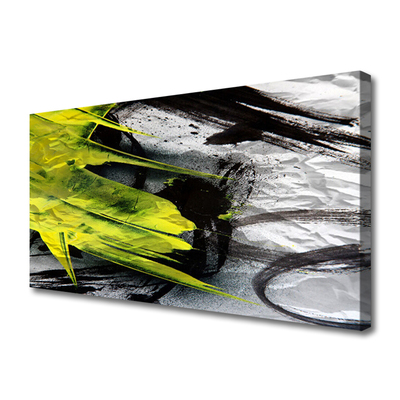 Tablou pe panza canvas Abstract Art Verde Negru Gri