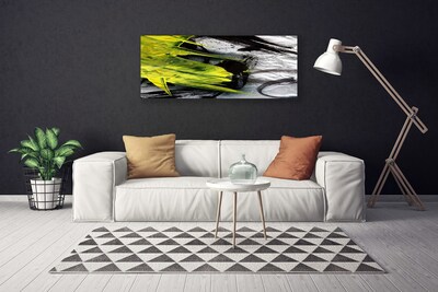 Tablou pe panza canvas Abstract Art Verde Negru Gri