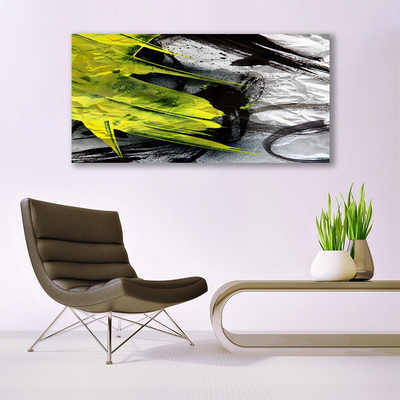 Tablou pe panza canvas Abstract Art Verde Negru Gri