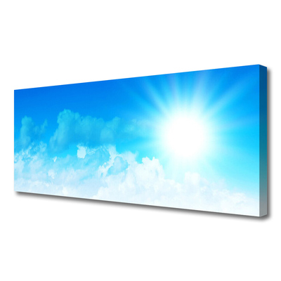 Tablou pe panza canvas Sun Heaven Peisaj Alb Albastru