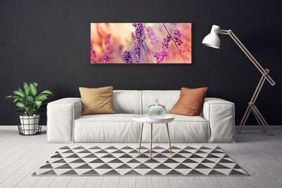 Tablou pe panza canvas Flori Floral violet roz