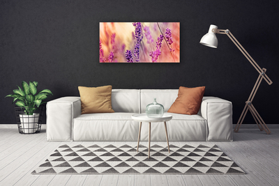 Tablou pe panza canvas Flori Floral violet roz