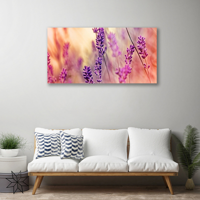 Tablou pe panza canvas Flori Floral violet roz