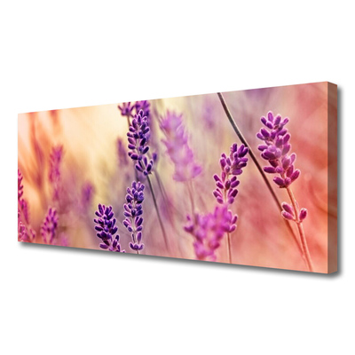 Tablou pe panza canvas Flori Floral violet roz