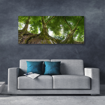 Tablou pe panza canvas Copaci Natura Brun Verde