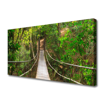Tablou pe panza canvas Podul Natural Pădurea Verde Maro