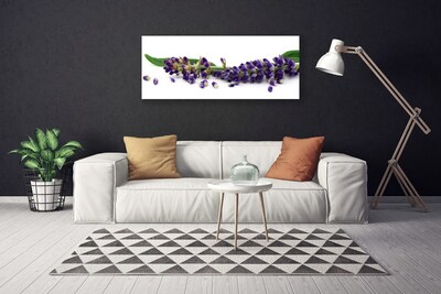 Tablou pe panza canvas Petale Floral Verde Violet