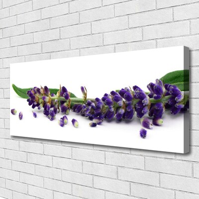 Tablou pe panza canvas Petale Floral Verde Violet