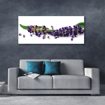 Tablou pe panza canvas Petale Floral Verde Violet