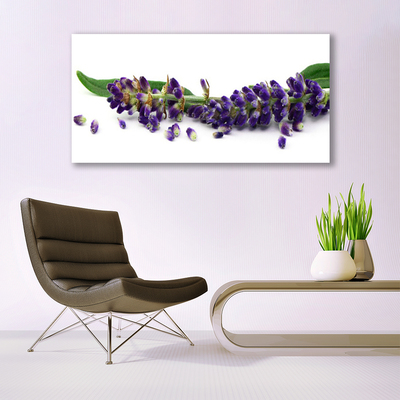 Tablou pe panza canvas Petale Floral Verde Violet