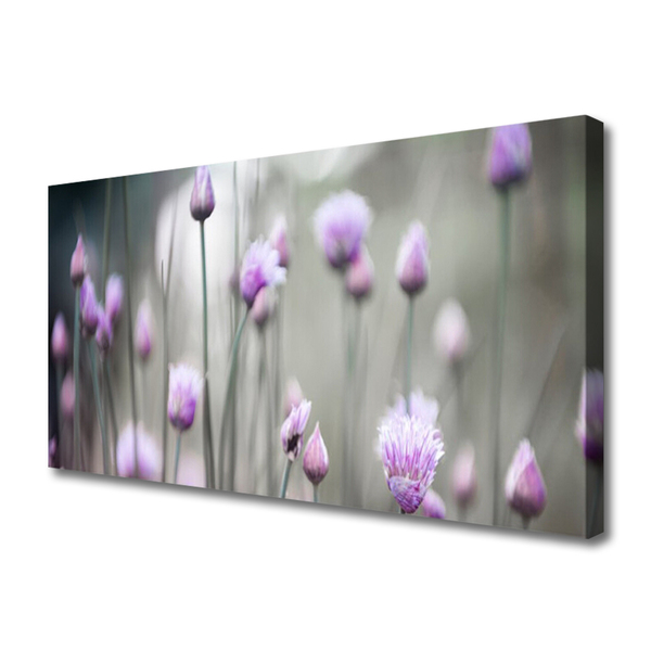 Tablou pe panza canvas Flori Floral Roz Gri