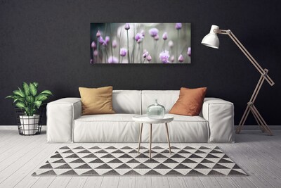 Tablou pe panza canvas Flori Floral Roz Gri