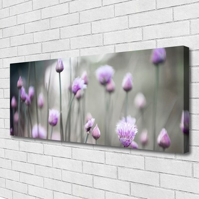 Tablou pe panza canvas Flori Floral Roz Gri