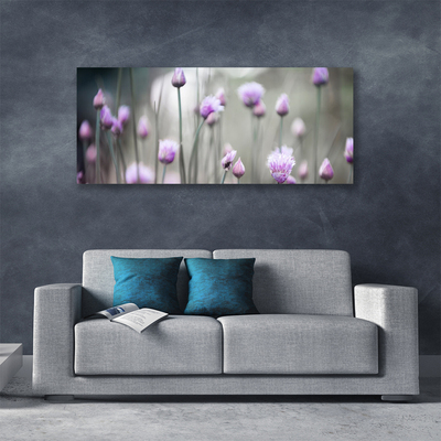 Tablou pe panza canvas Flori Floral Roz Gri