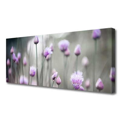 Tablou pe panza canvas Flori Floral Roz Gri