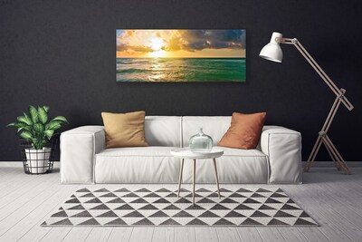 Tablou pe panza canvas Sea Sun Peisaj Galben Verde