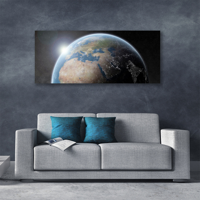 Tablou pe panza canvas Globul Universul Maro Albastru Verde