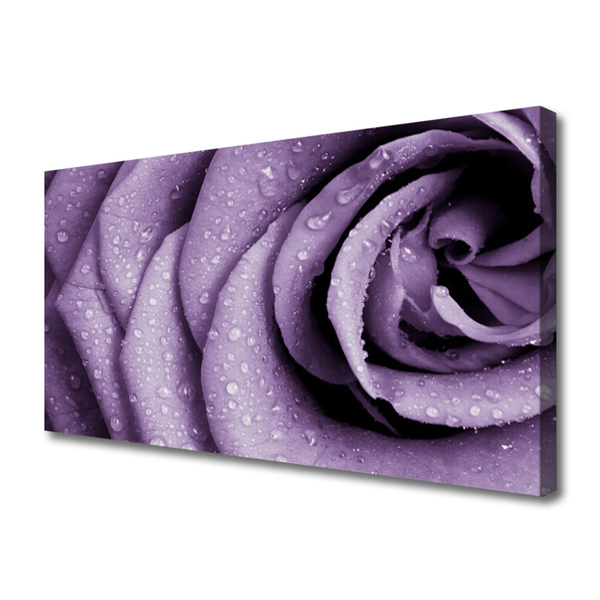 Tablou pe panza canvas Rose Floral violet