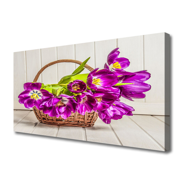 Tablou pe panza canvas Flori roz Floral