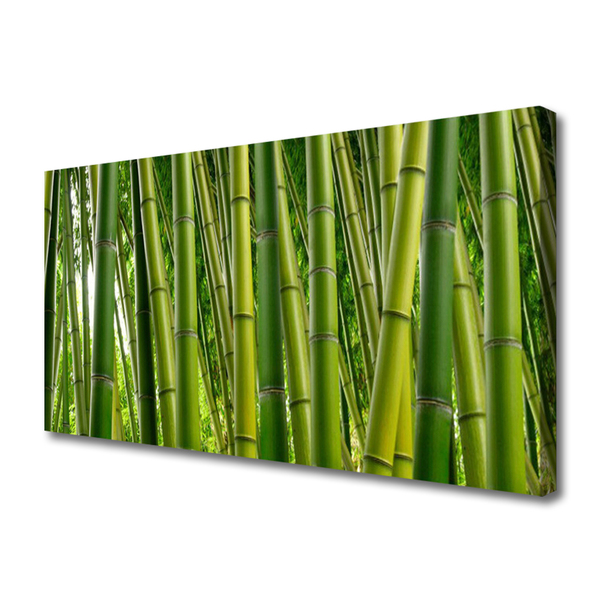 Tablou pe panza canvas Bamboo Tulpini Floral Verde