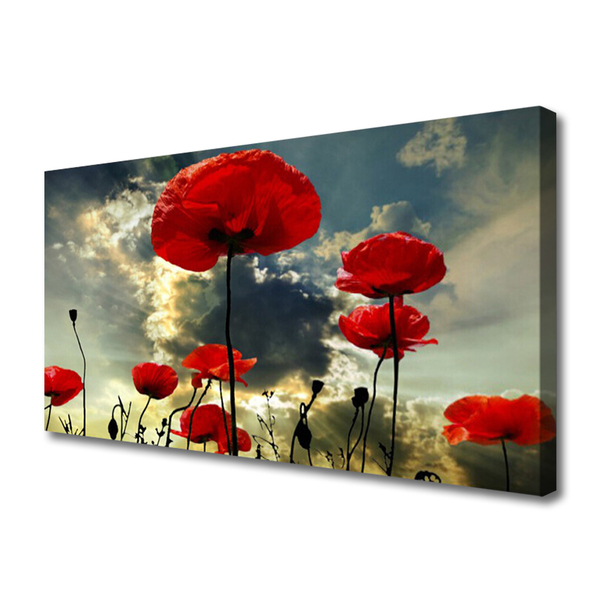 Tablou pe panza canvas Maci Floral Red