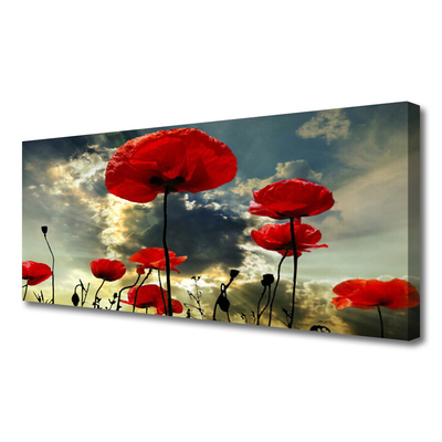 Tablou pe panza canvas Maci Floral Red