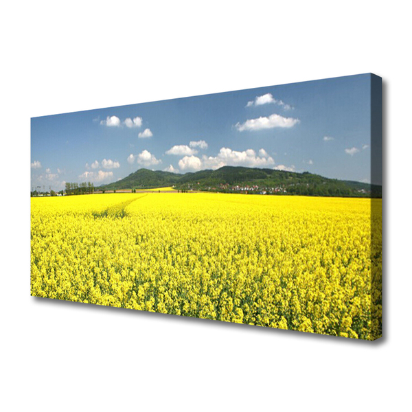 Tablou pe panza canvas Meadow Natura Galben