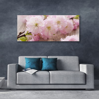 Tablou pe panza canvas Filiala Flori Floral Brown roz