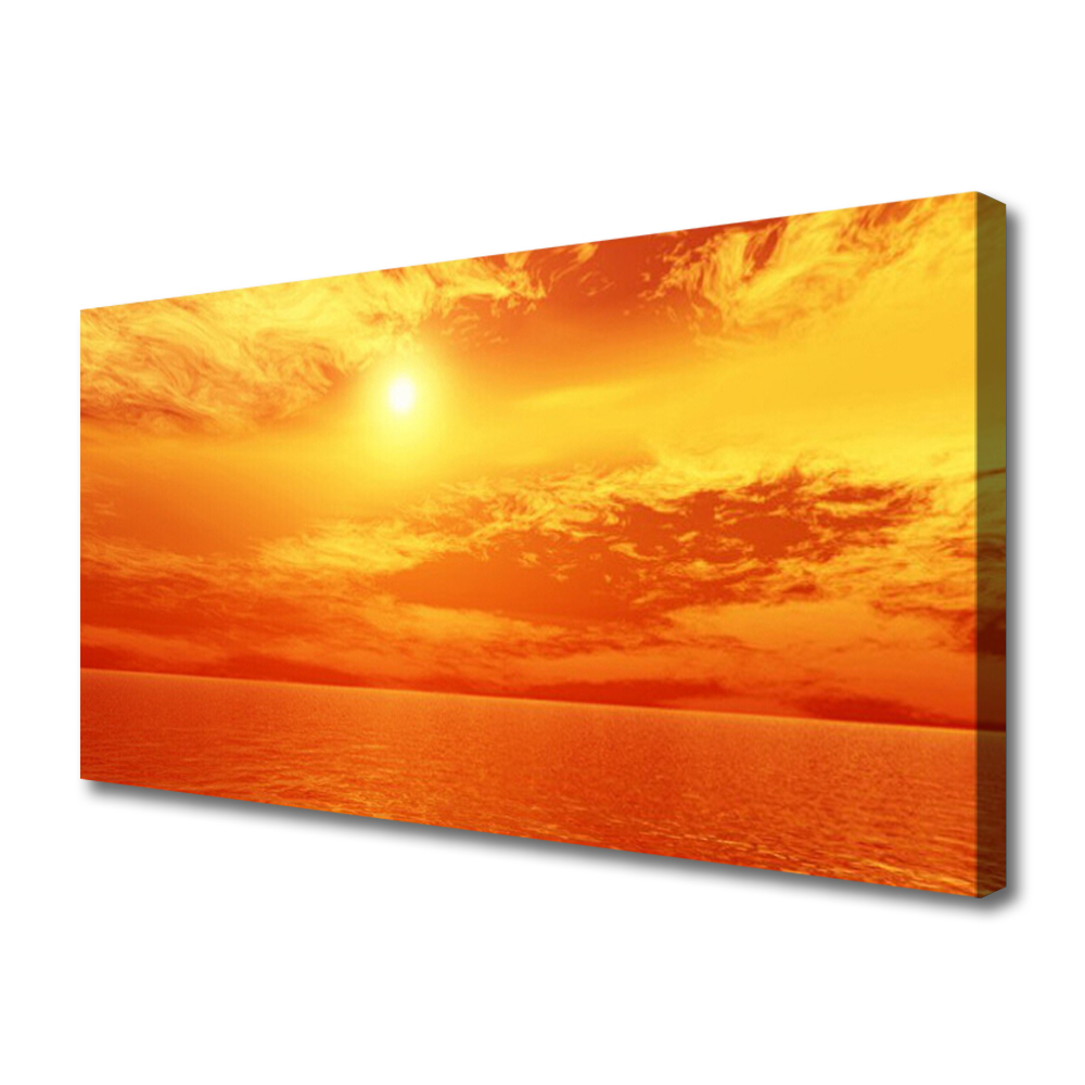 Tablou pe panza canvas Sun Sea Peisaj Galben