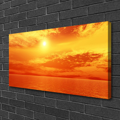 Tablou pe panza canvas Sun Sea Peisaj Galben