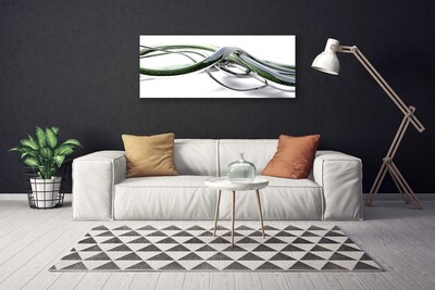 Tablou pe panza canvas Abstract Art Silver Green