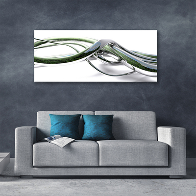 Tablou pe panza canvas Abstract Art Silver Green