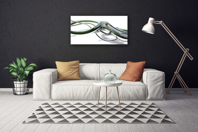 Tablou pe panza canvas Abstract Art Silver Green