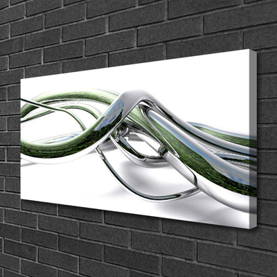 Tablou pe panza canvas Abstract Art Silver Green