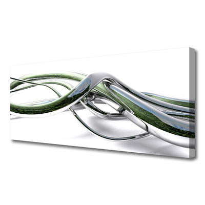 Tablou pe panza canvas Abstract Art Silver Green