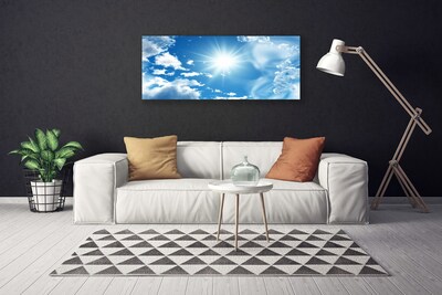 Tablou pe panza canvas Cerul Soare Peisaj Alb Albastru