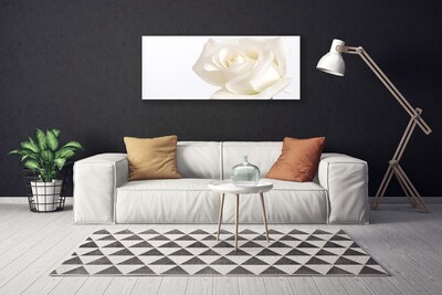 Tablou pe panza canvas Rose Floral alb