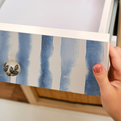 Autocolant pentru mobila Dungi albastre