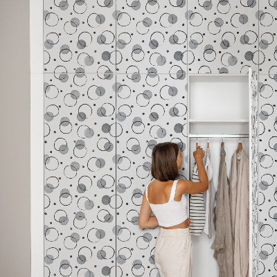 Autocolant pentru mobila Cercuri creative