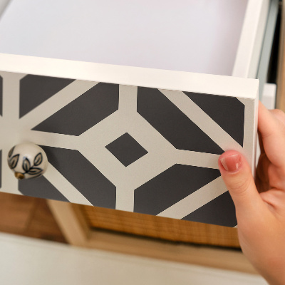 Folie autocolanta mobila Model alb-negru