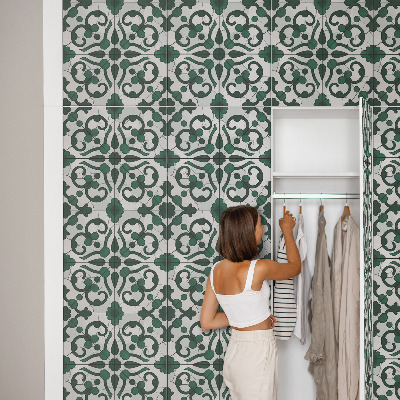 Folie autoadeziva pentru mobila Ornamente verzi