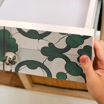 Folie autoadeziva pentru mobila Ornamente verzi