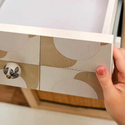 Autocolant pentru mobila Forme de muștar