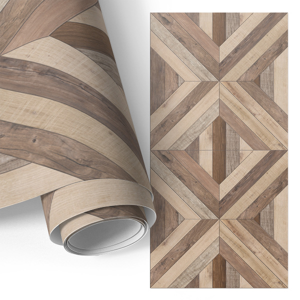 Folie autocolanta mobila Puzzle din lemn