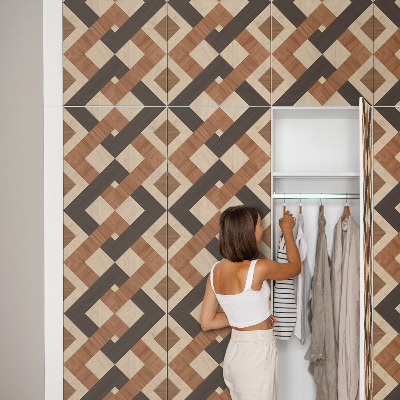 Autocolant mobila Pătrate de lemn