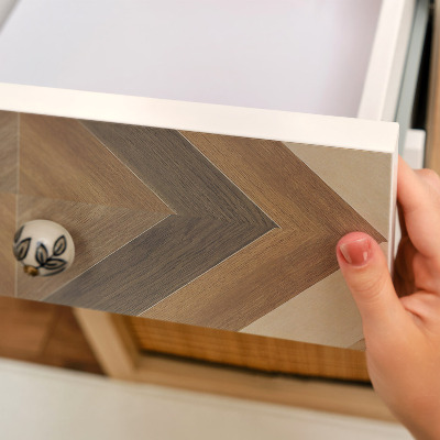 Autocolante mobila Mozaic din lemn