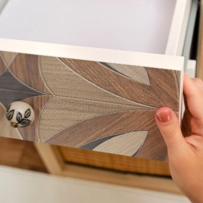 Autocolante mobila Flori din lemn