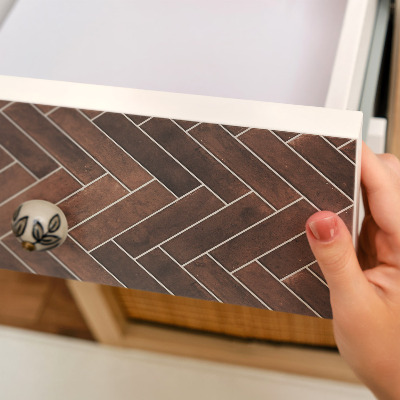 Folie autoadeziva pentru mobila Model de cărămidă în spic de hering